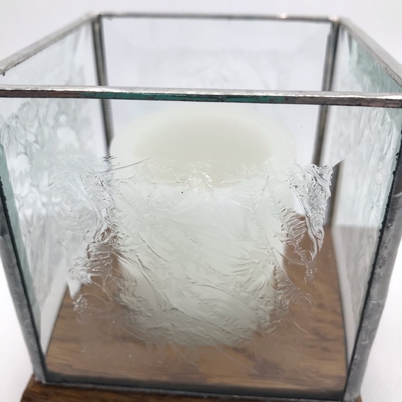 Bevelled Glass Candle Holder - Picture 3 of 7